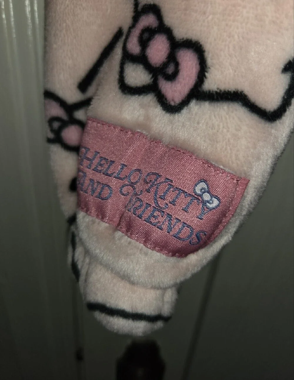 Hello Kitty Pink Plush Hooded Zip Jacket with Pom Tassels